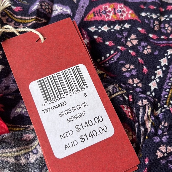 TIGERLILY Bilqis Purple Paisley Long Sleeve Button Shirt Blouse Top NWT RRP$140 - Picture 15 of 16